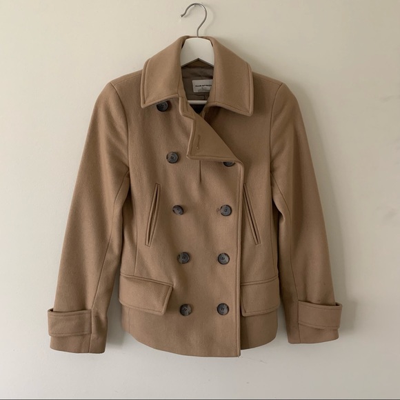 Club Monaco Camel Wool Peacoat Xs - Picture 5 of 9